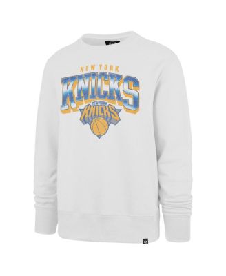 Men's Cream New York Knicks Big Tall Spotlight Headline Pullover Sweatshirt