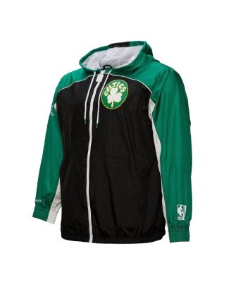 Men's Black Boston Celtics Hardwood Classics Big Shot Premium Full-Zip Windbreaker Jacket