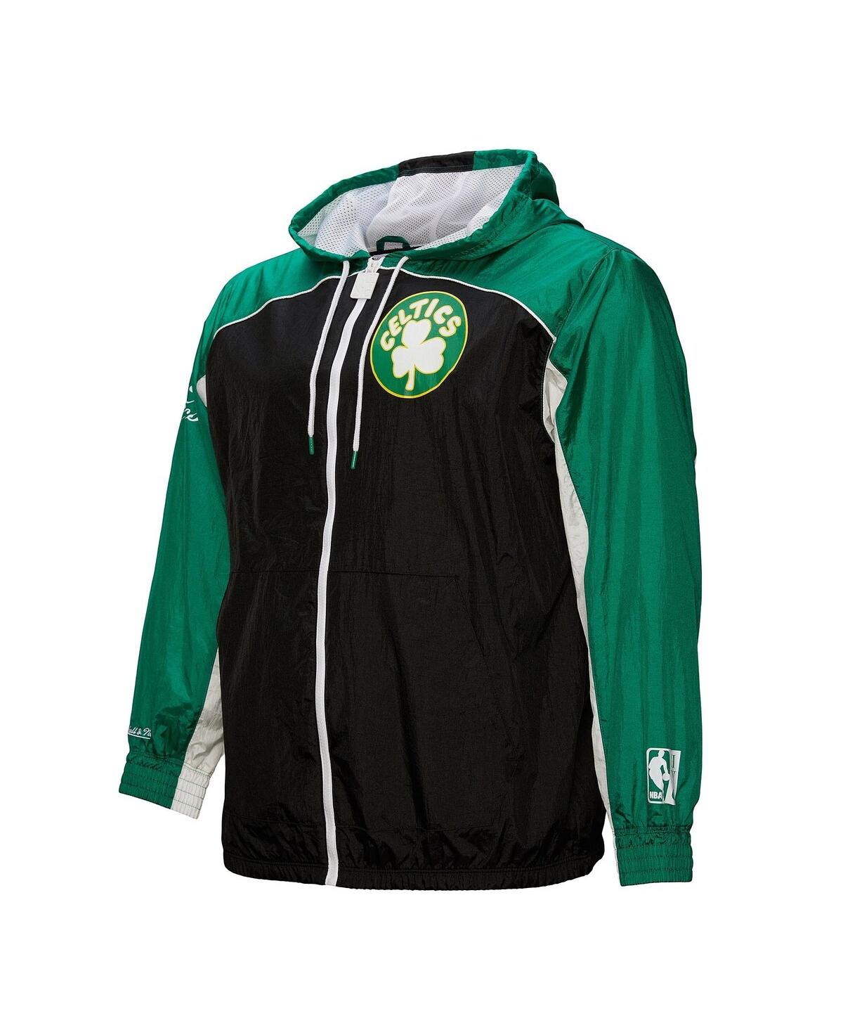 Mitchell & Ness Men's Black Boston Celtics Hardwood Classics Big Shot Premium Full-zip Windbreaker Jacket In Black