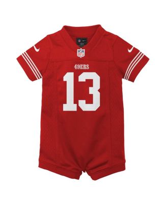 Big Boys and Girls Scarlet Brock Purdy San Francisco 49ers Game Romper Jersey