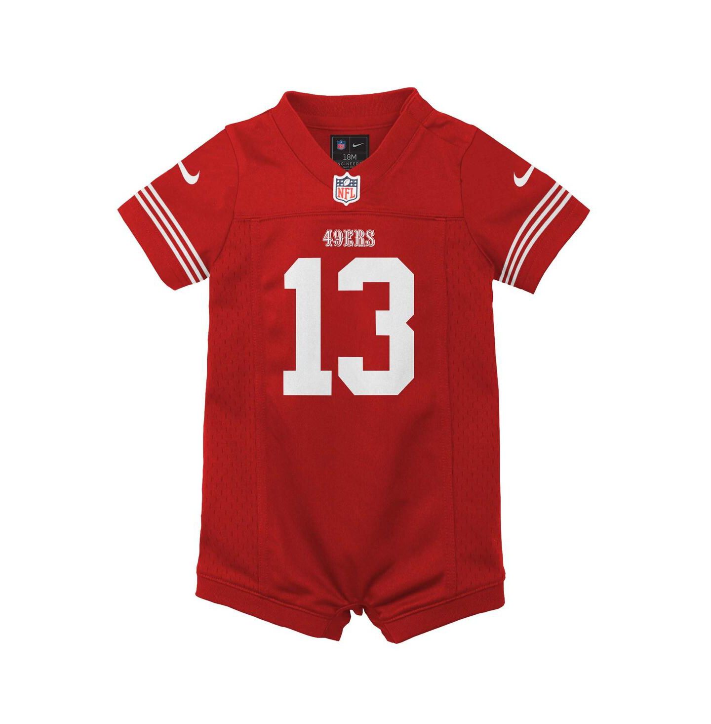 Детский комбинезон Nike Scarlet Brock Purdy San Francisco 49ers Game Romper Jersey — фото 3