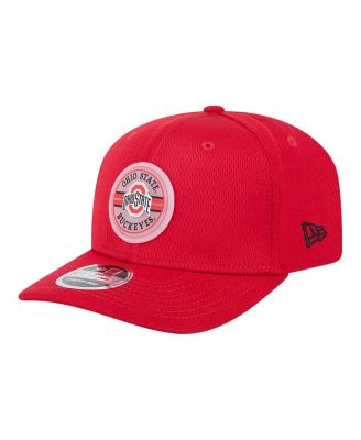 New Era - Men's Scarlet Ohio State Buckeyes Patched 9SEVENTY Stretch-Snap Adjustable Hat