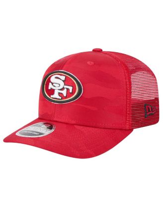 New Era - Men's Scarlet San Francisco 49ers Adventure Camo Trucker 9SEVENTY Stretch-Snap Adjustable Hat