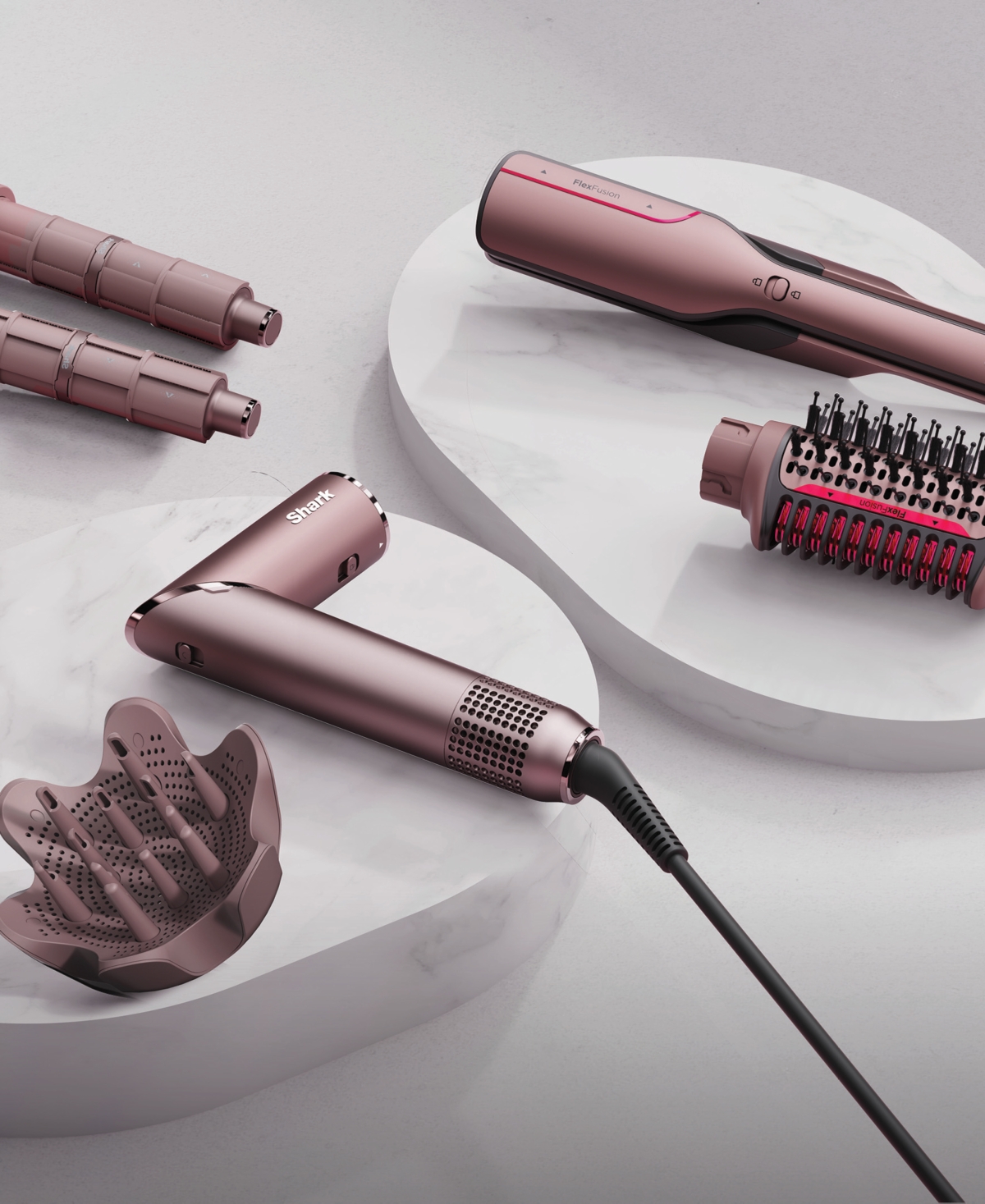 Shark FlexFusion Straight Curly and Coily Hair Straightener Set HS642S