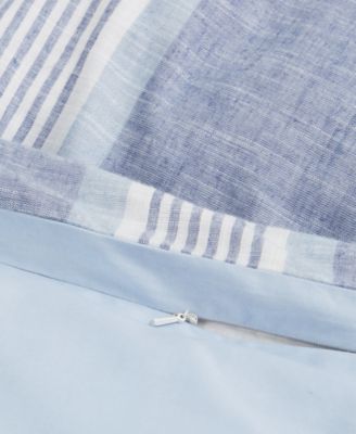 Cotton/Linen Clifton Stripe 2-Pc. Comforter Set, Twin, Exclusively at Macy's