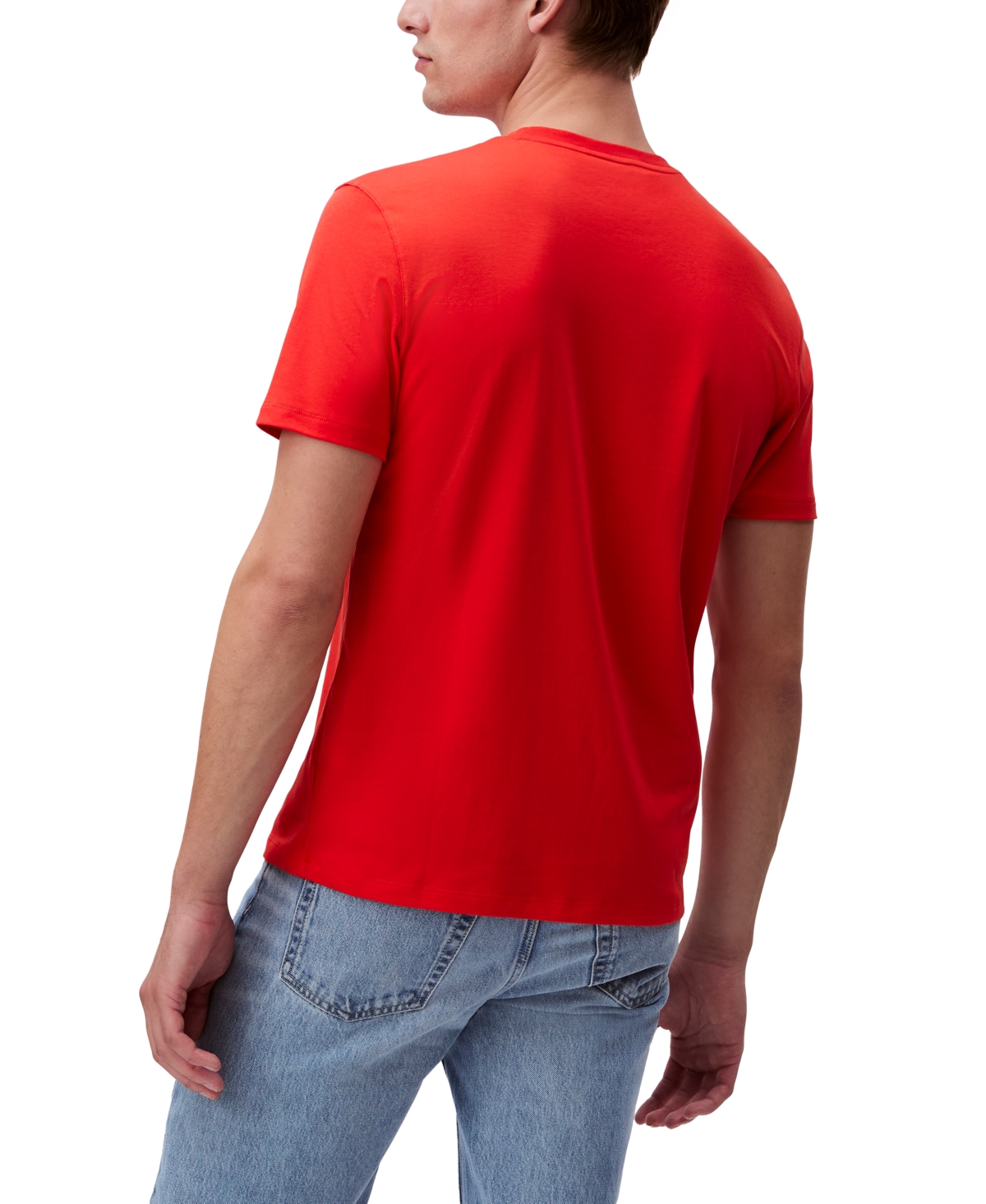 Shop Calvin Klein Men's Short Sleeve Supima Cotton Interlock T-shirt In Red Alert