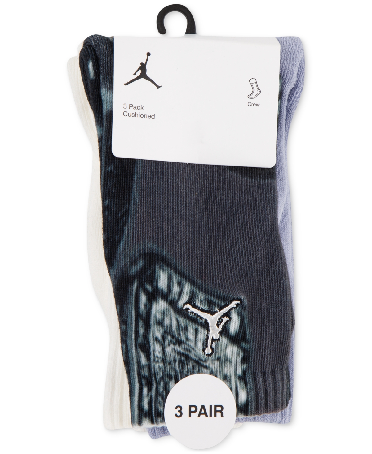Jordan Big Boys Rings 3-pk. Crew Socks In Off Noir