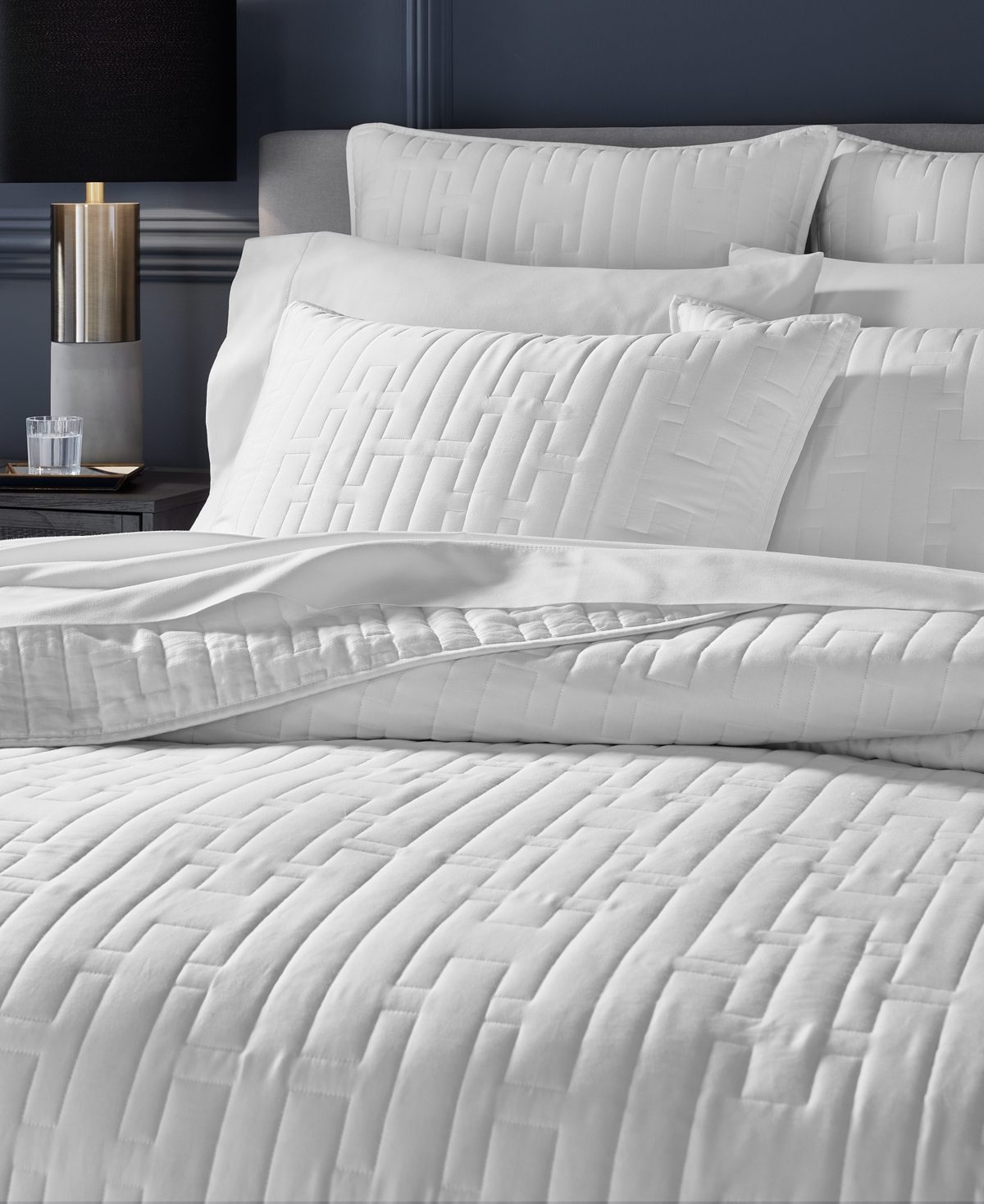 HOTEL COLLECTION CHAIN LINKS COVERLET SET, KING, EXCLUSIVELY AT MACY'S 
