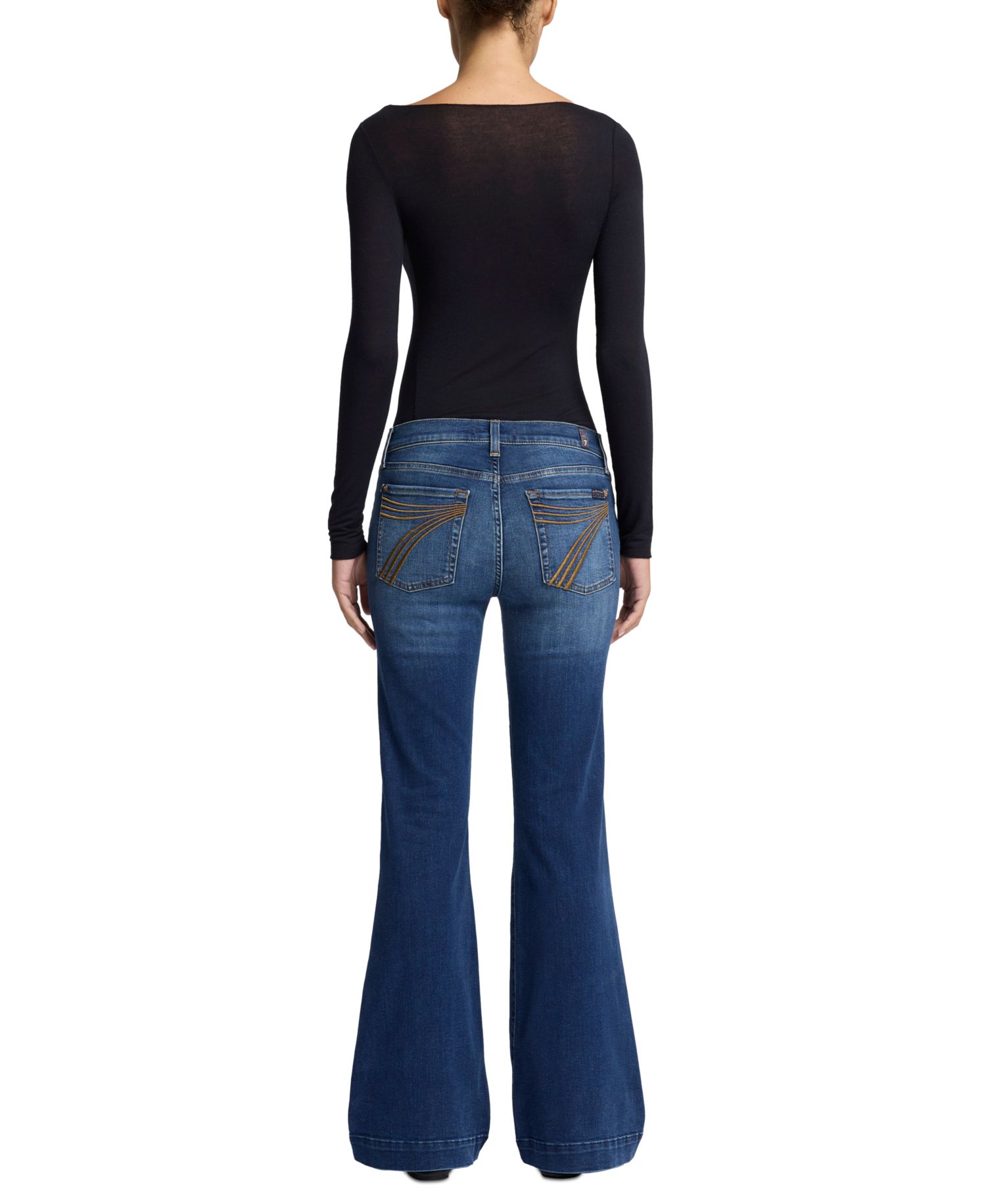 Women's Dojo Tailorless Mid-Rise Flare Slim Illusion Jeans