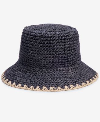 I.N.C. International Concepts - Crochet Bucket Hat with Whipstitch Trim