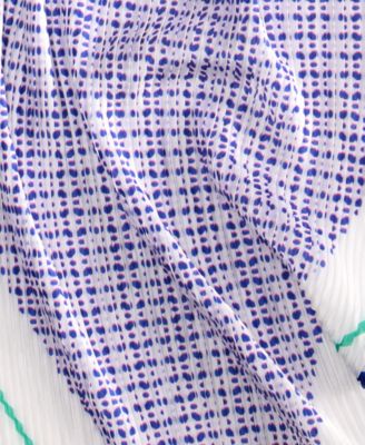 Pleated Geo-Dot Square Scarf, Exclusively at Macy's