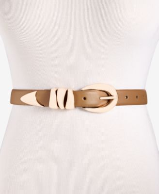On 34th - Skinny Sculptural Buckle Belt