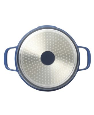 Platinum Amberton 10 Piece Cast Aluminum Pots and Pans PFA Free Ceramic Non stick Cookware Set - Blue