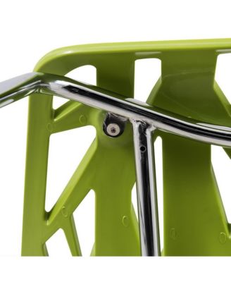 Modern Asbury Dining Chair w/ Chromed Legs, Set of 4