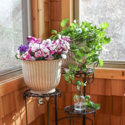 Carlotta Metal Indoor or Outdoor Planter with Drainage Hole - 14.75 in