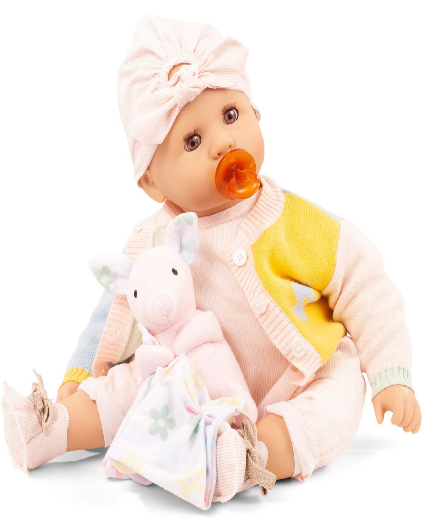 Детская кукла Gotz Cookie Colours 19" Baby Doll with Sleeping Eyes and Cuddle Toy, Ages 3+ — фото 2