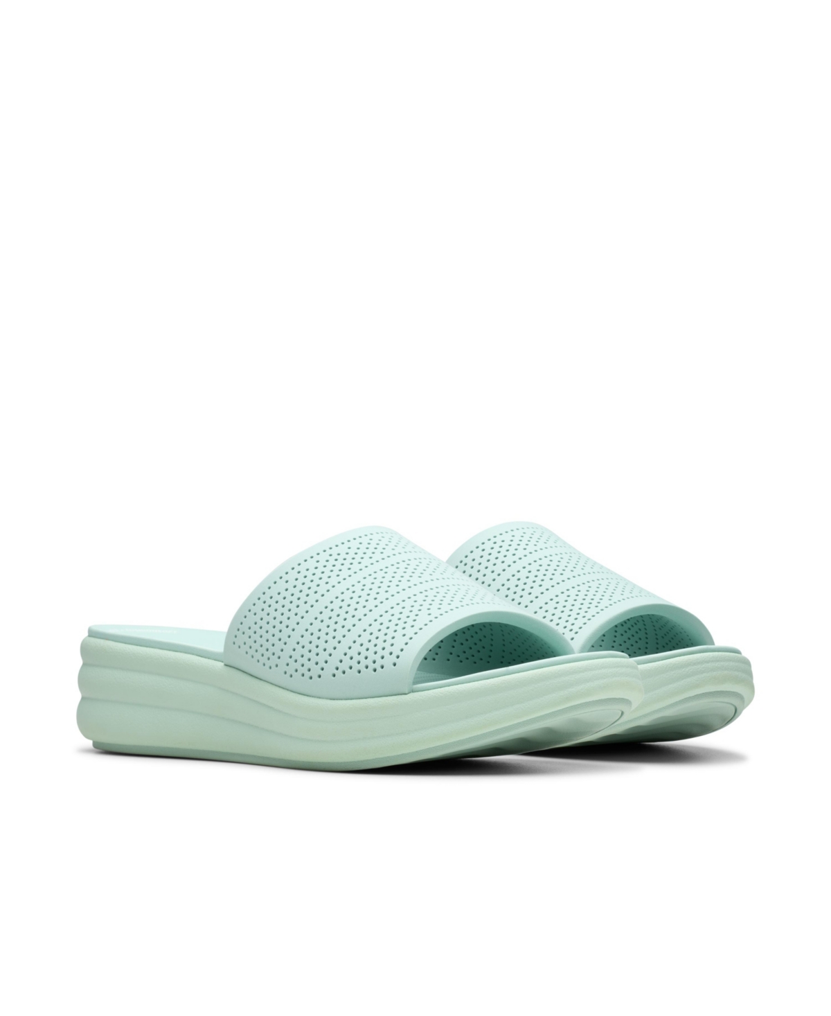 Clarks Cloudsteppers Women's Drift Twist Slip-on Flat Sandals In Mint