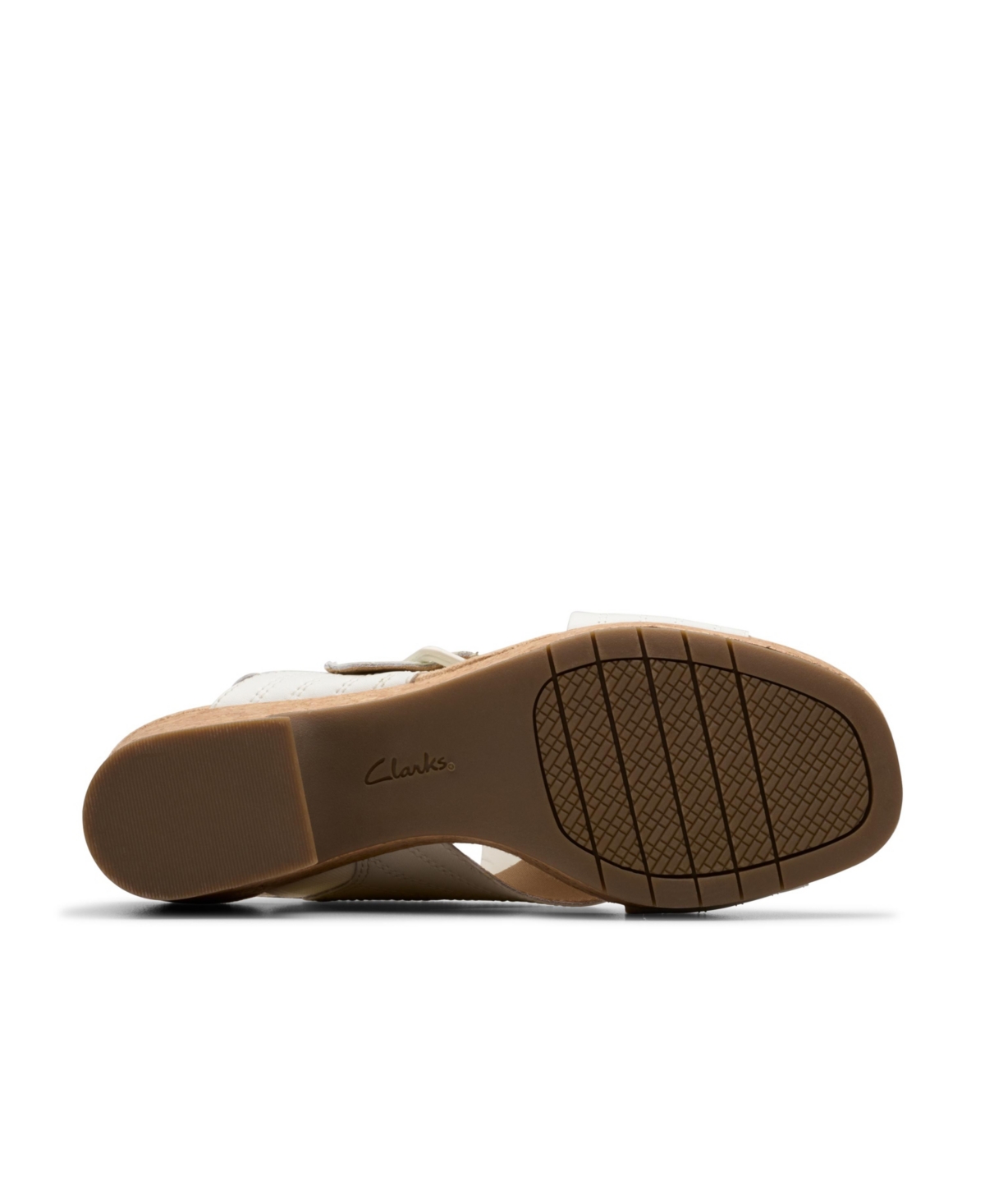 Clarks Collection Women's Nerisa West Wedge Sandals In White Leather