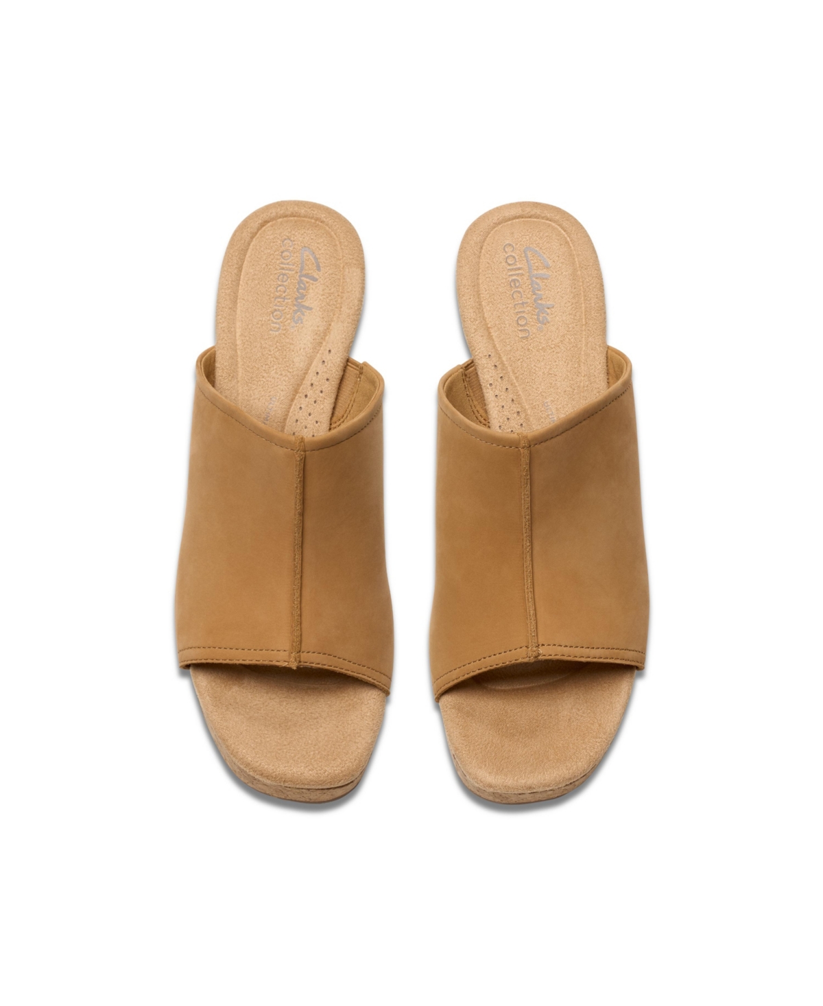 Clarks Collection Women's Nerisa Vine Wedge Sandals In Light Tan Nubuck