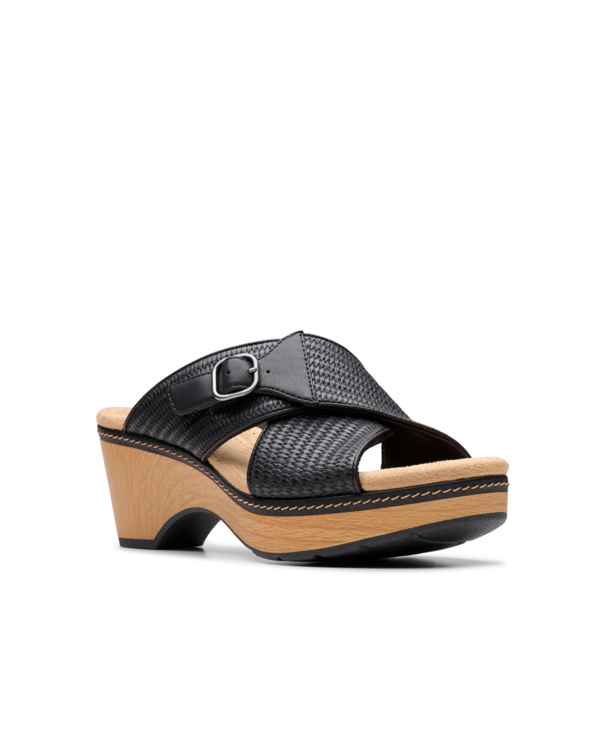 Clarks Collection Women's Seannah Nora Wedge Sandals In Black Interest