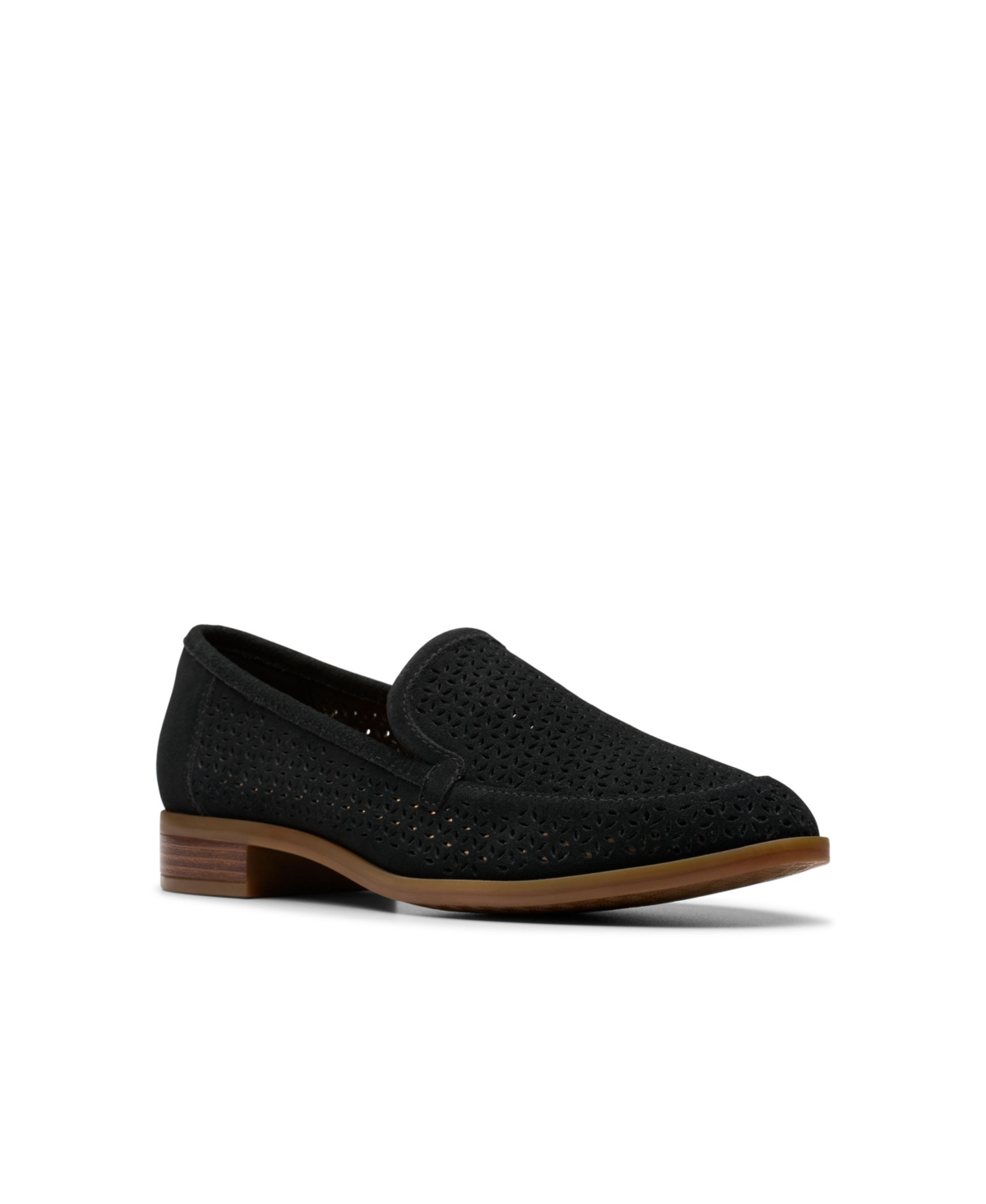 Clarks Trish Cove In Black Suede