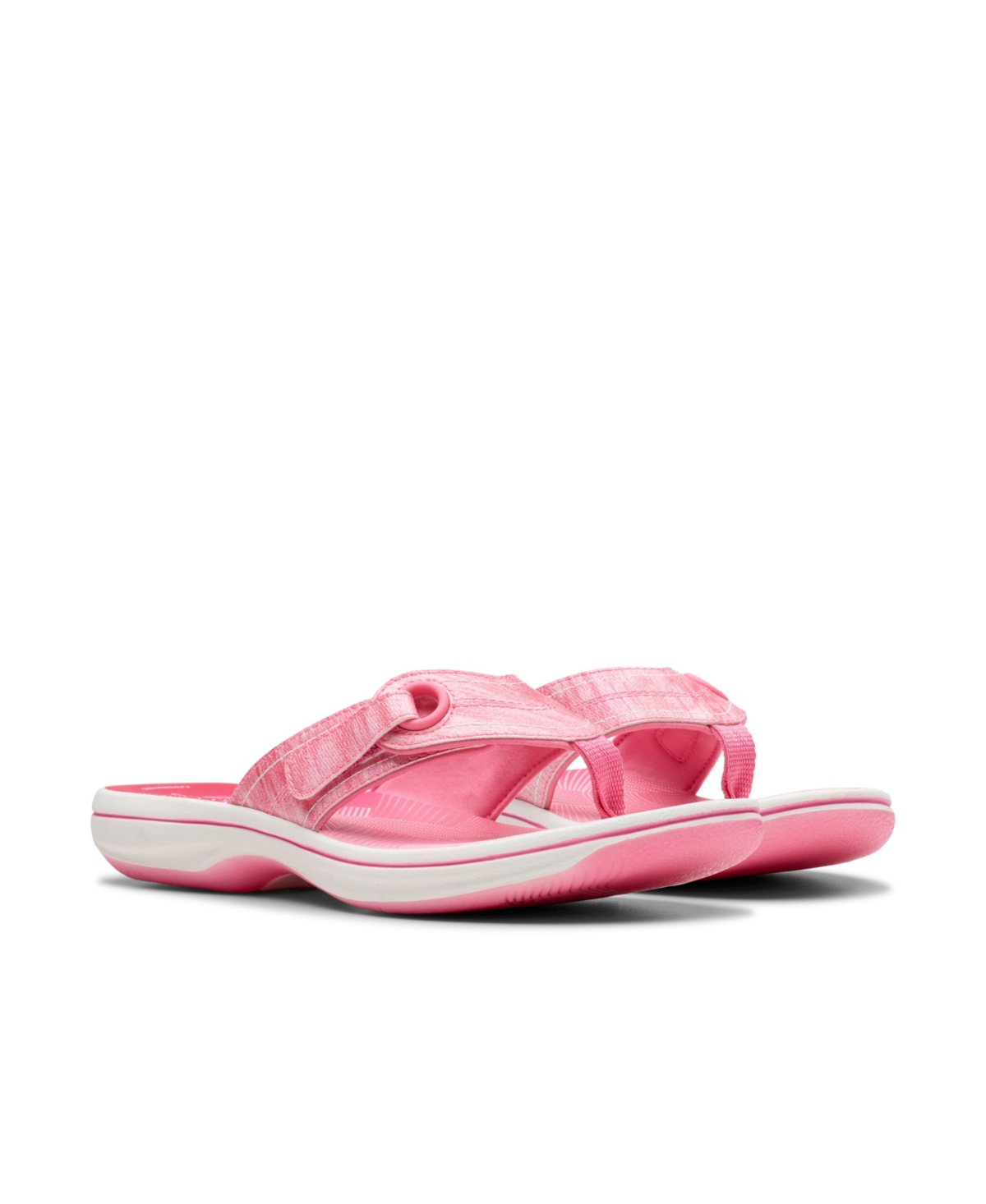 Clarks Cloudsteppers Women's Breeze Reyna H Slip-on Sandals In Pink Ombre