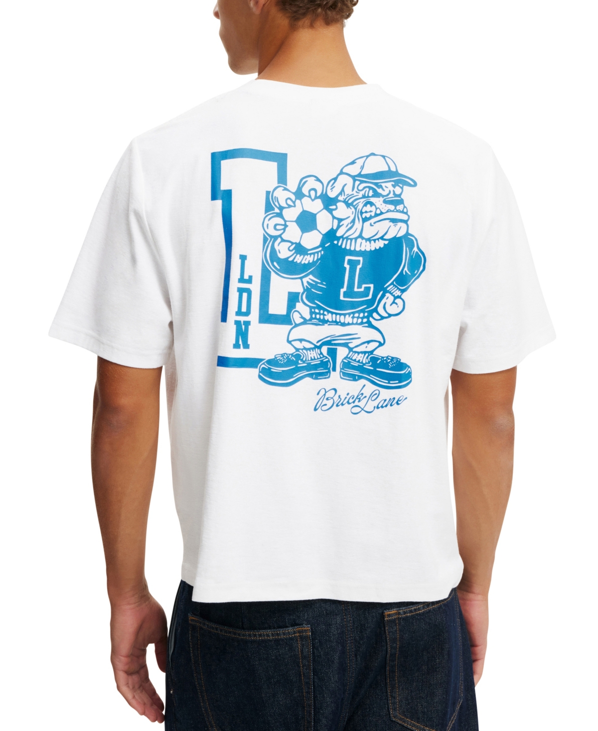 COTTON ON MEN'S CROPPED GRAPHIC T-SHIRT 