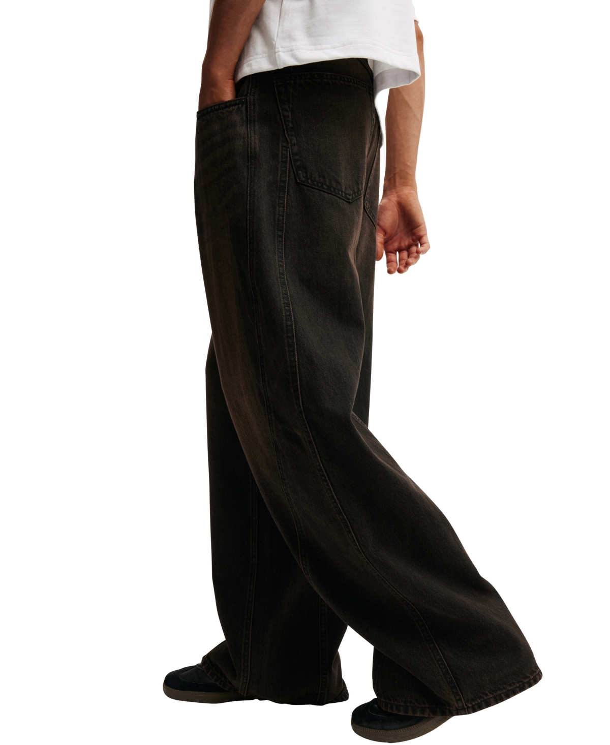 Shop Cotton On Men's Super Baggy Balloon Jean In Burnt Black