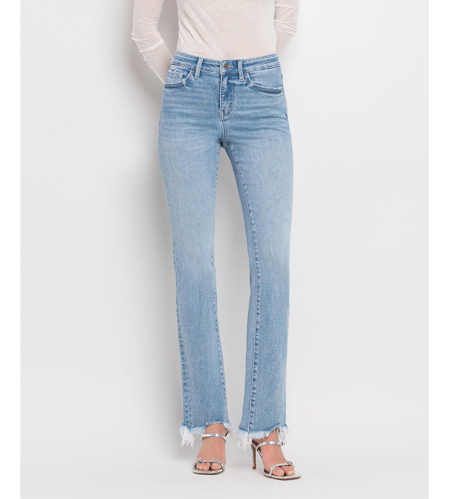 Женские джинсы Flying Monkey High Rise Mini Bootcut, цвет: Синий — фото 1