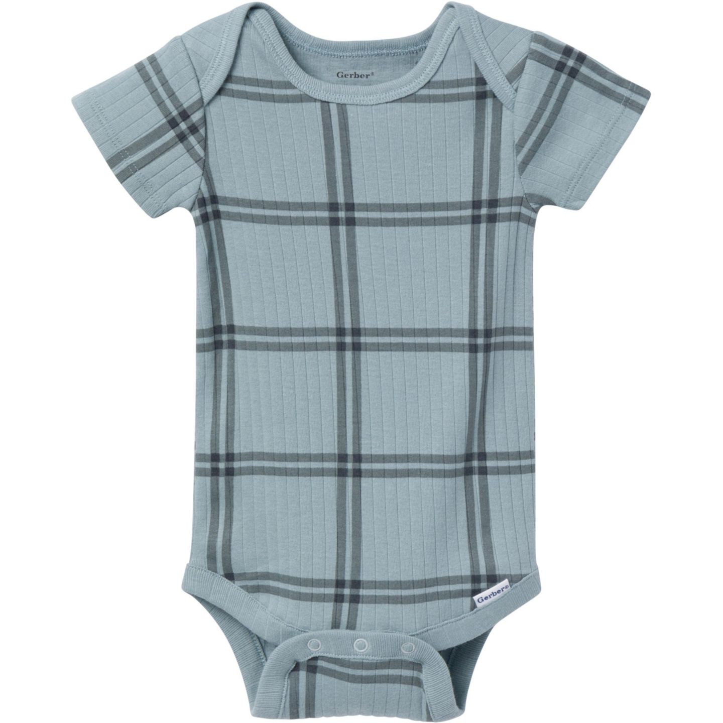 Боди Onesies, 6 шт. — Gerber, цвет: Синий клетчатый — фото 5