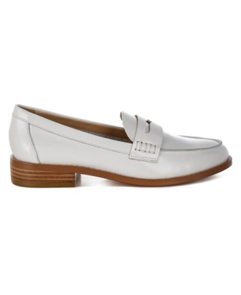 Женские туфли Rag & Co Roxana Real Leather Penny Strap, цвет: Белый