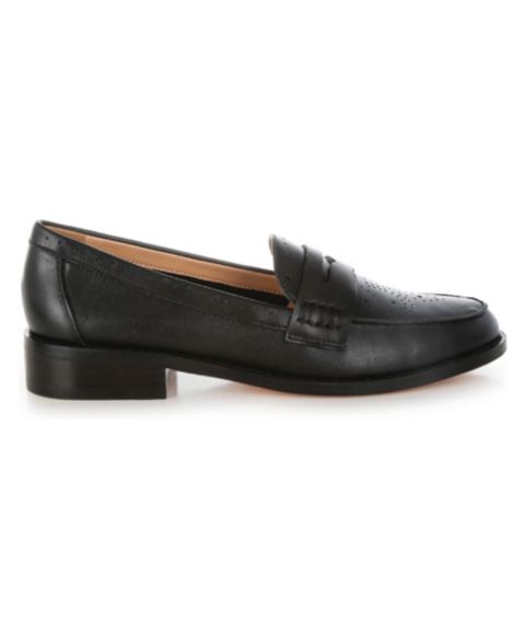 Женские туфли Rag & Co Clotilda Perforated Low Heel, цвет: Чёрный кожаный