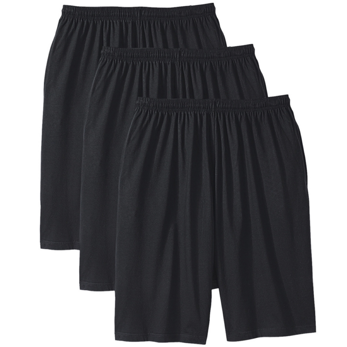 Big & Tall Lightweight Extra Long Shorts 3-Pack - Classic navy