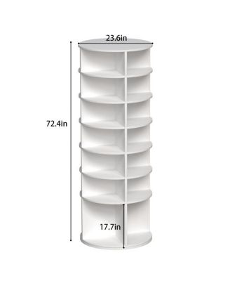 Revolving Shoe Organizer Tower &amp;#x2013; Compact Rotating Rack for Shoes, Heels &amp; Accessories