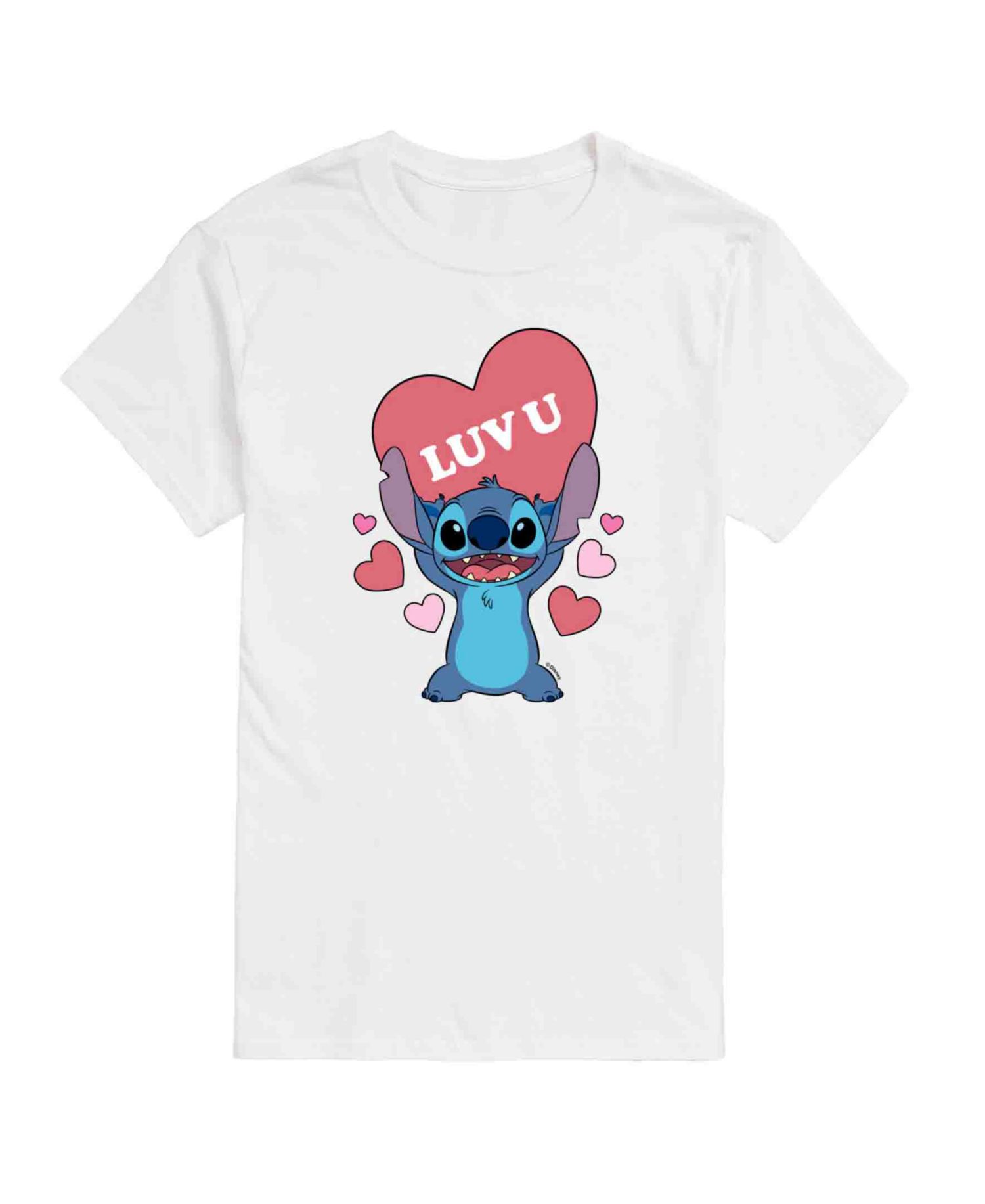 Men's Lilo Stitch Valentine's Day Short Sleeve T-Shirt
