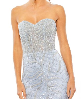 Women's Strapless Embellished Gown