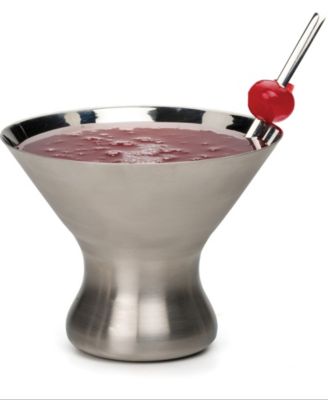 Stemless Stainless Steel Martini Glasses, Set of 2