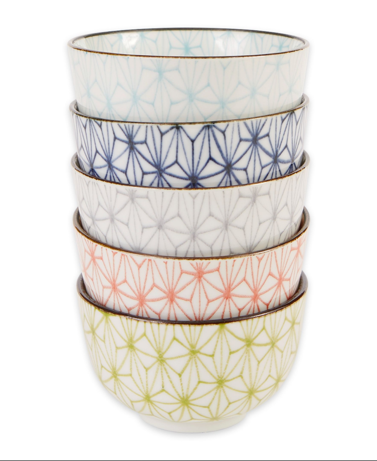 RSVP INTERNATIONAL 5 OZ. JAPANESE PORCELAIN BOWLS, SET OF 5 