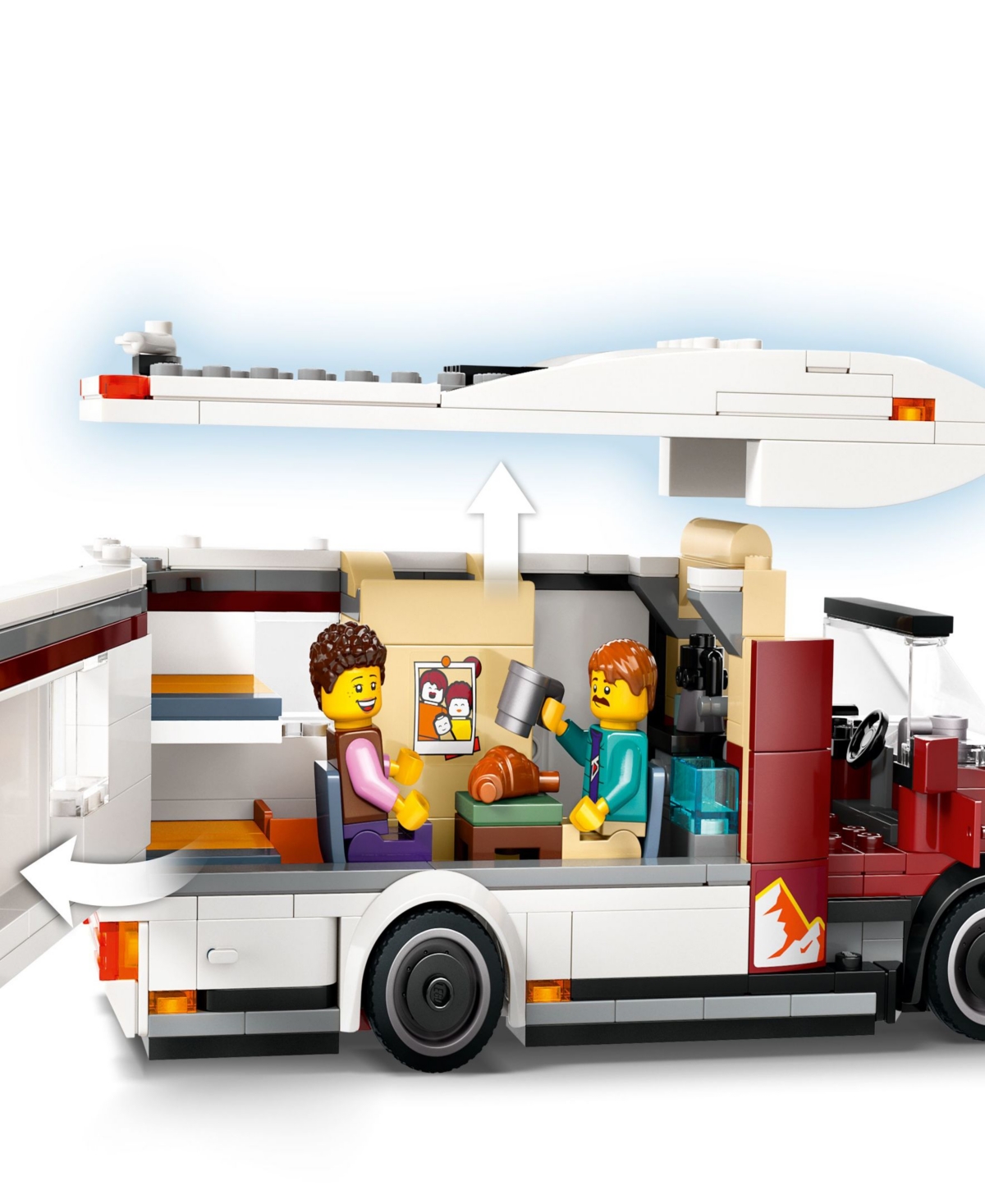 Shop Lego City Holiday Adventure Camper Van Building Toy Set 60454, 385 Pieces In Multi Color