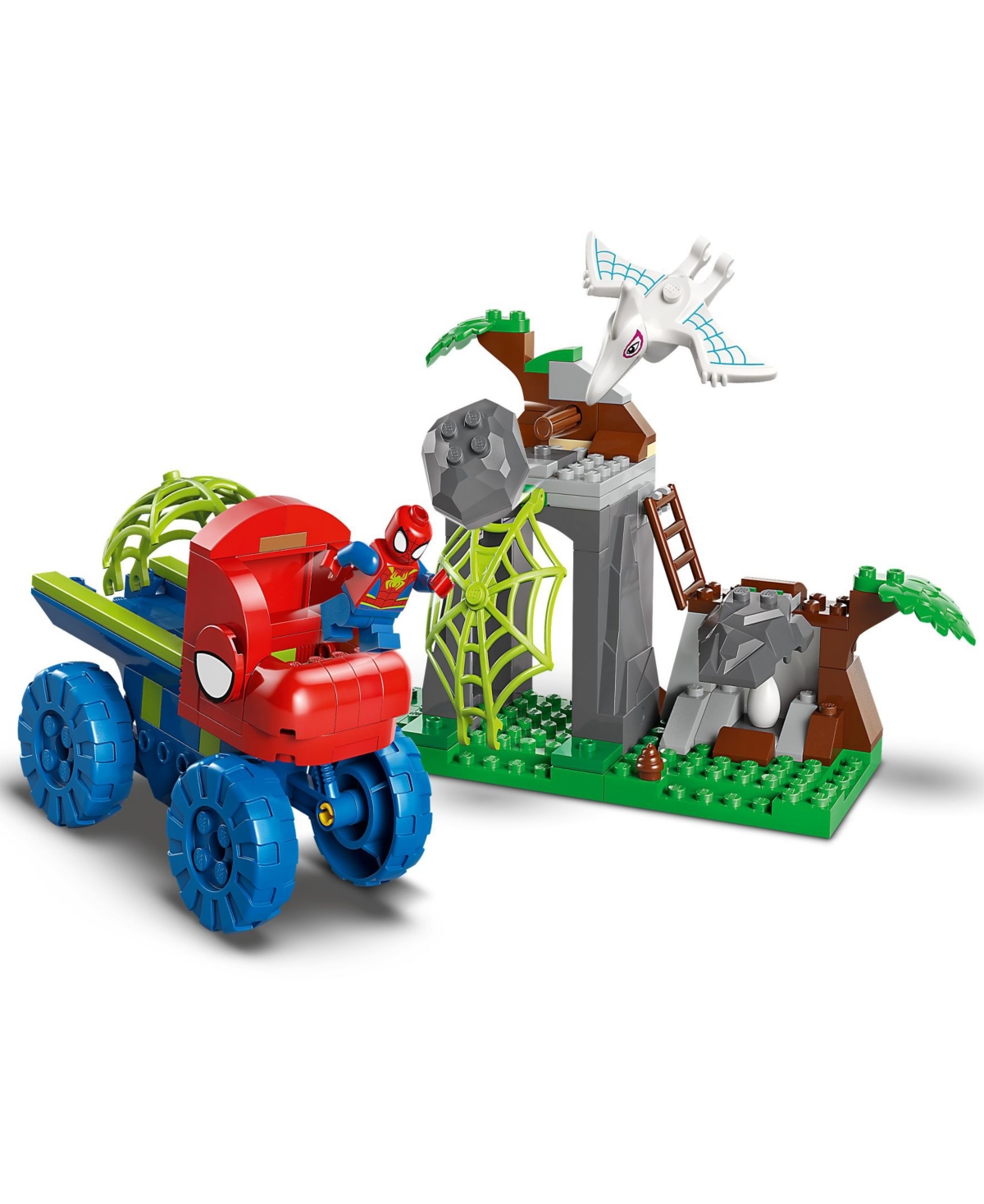 Lego Marvel Spidey And His Amazing Friends Team Spidey Dino Crawler Rescue Building Toy 11199, 136 Pieces In Multi Color