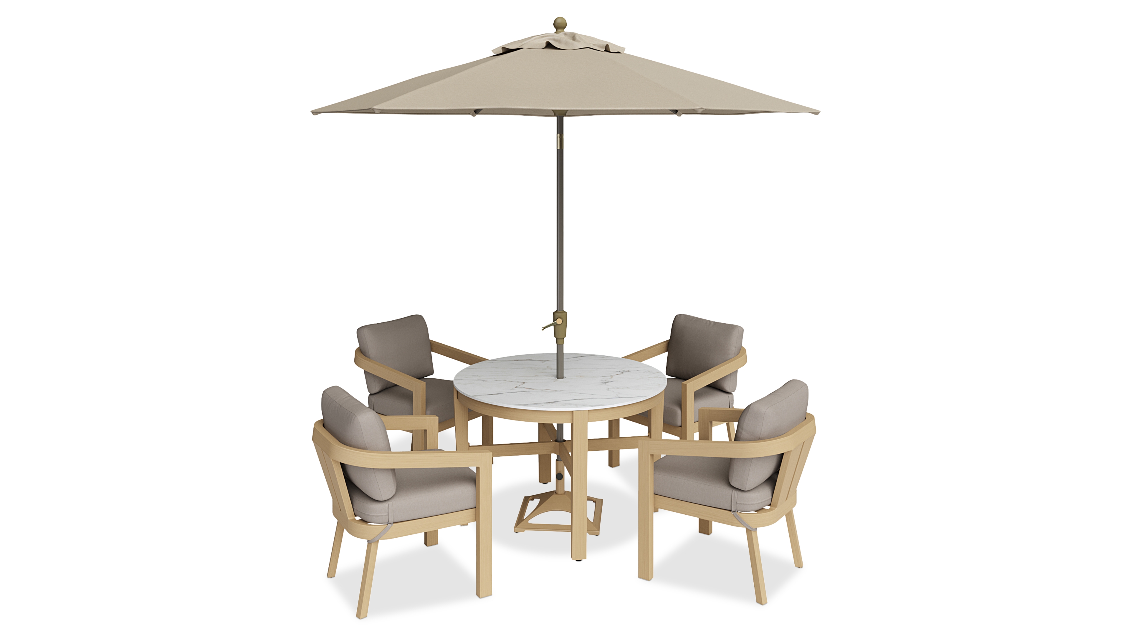 Reid Outdoor 5pc Set (Round Dining Table & 4 Dining Chairs), Created for Macy's