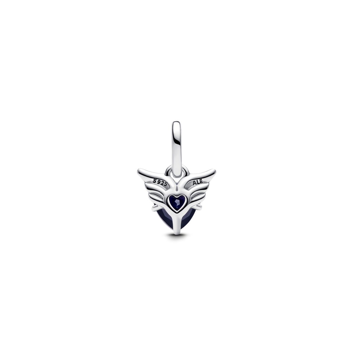 Pandora Sterling Silver Winged Heart Mini Dangle Charms In Sterling Silver