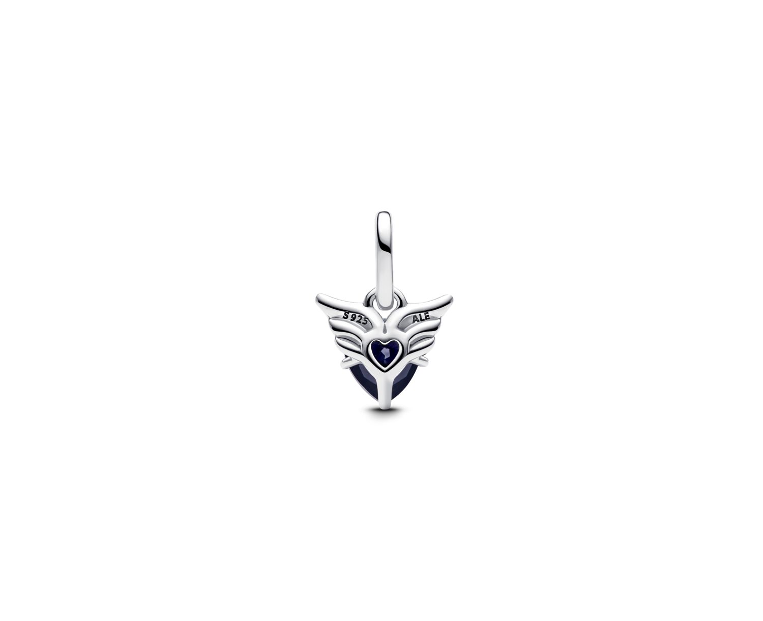 Sterling Silver Winged Heart Mini Dangle Charms