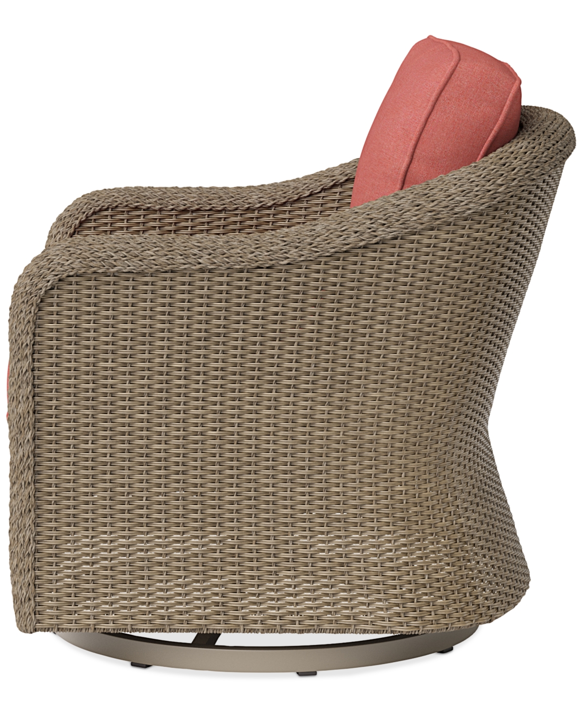 Agio Sonetta Outdoor Swivel Chair In Peony Brick Red