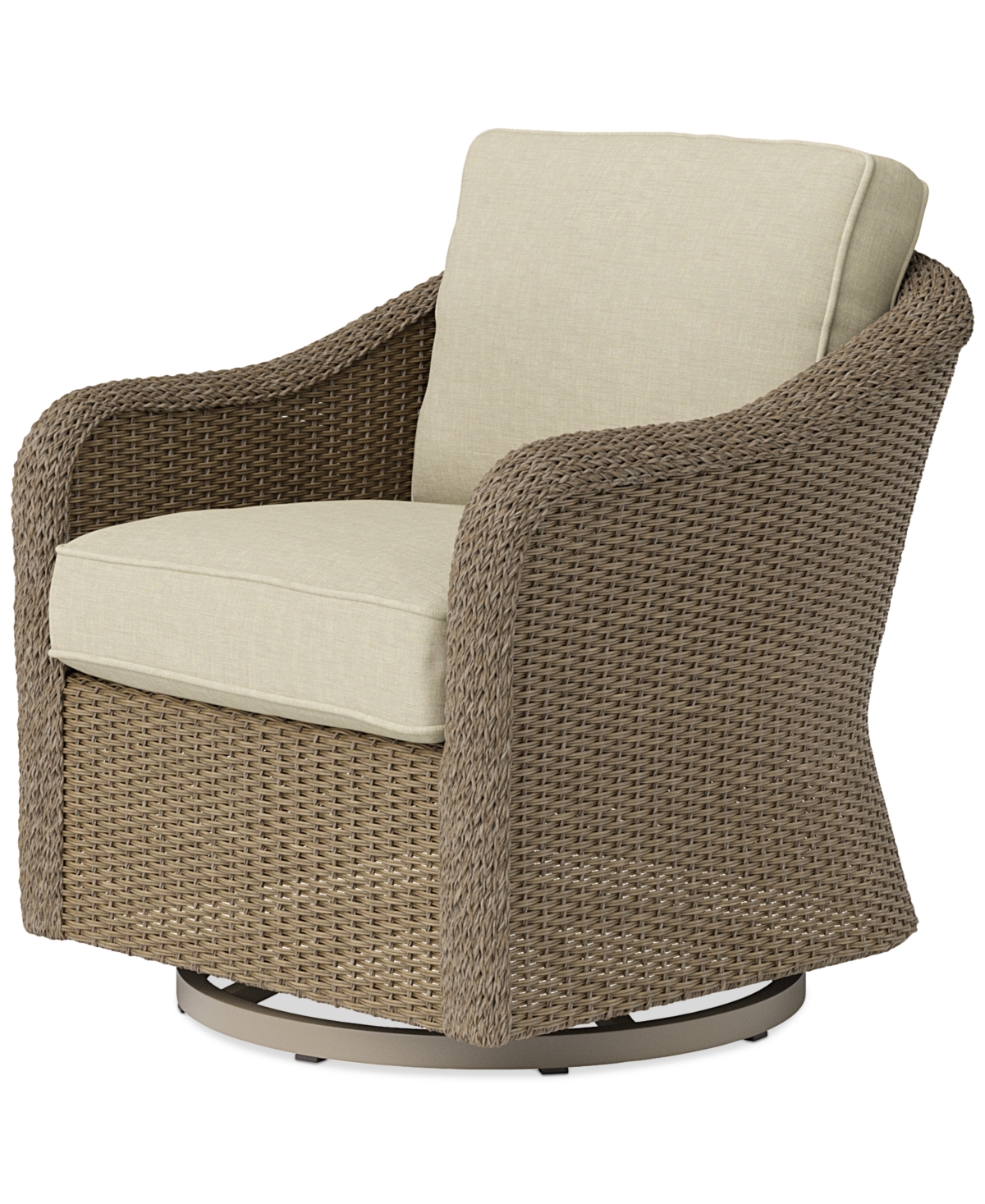 Agio Sonetta Outdoor Swivel Chair In Straw Natural