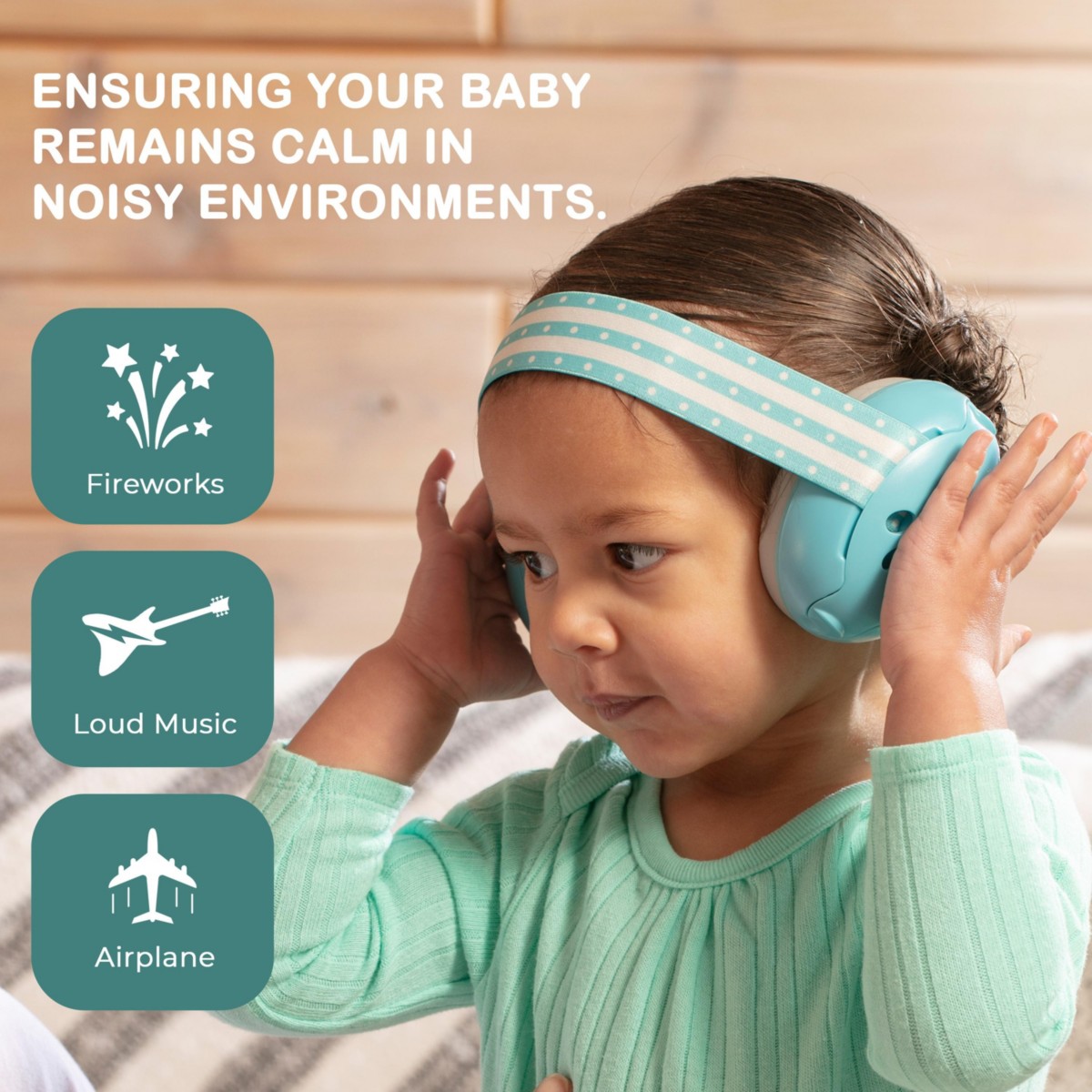 Детские Sperric Baby Earmuffs for Noise Cancelling, Super Lightweight Ultra Soft to Prevent Irritation Baby Ear Protection, Headphones for Babies — фото 3