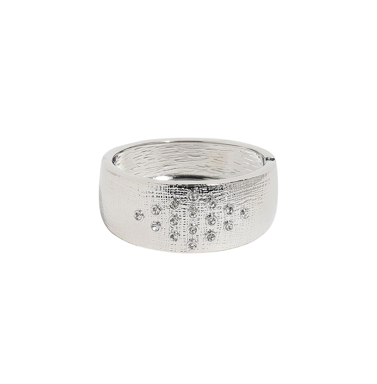 Sohi Crystal Rhombus Bracelet In Silver
