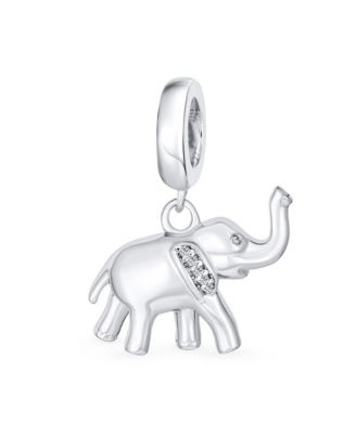Trunk Up Elephant Dangle Charm Bead Sterling Silver European Bracelet
