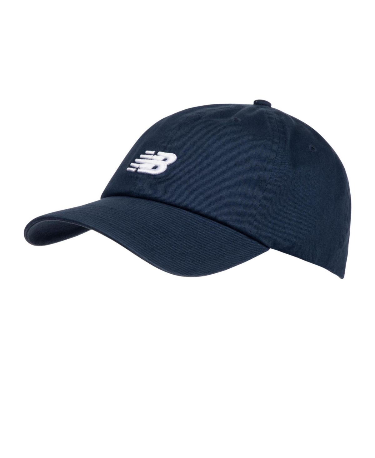 Men's 7-Panel Navy Blue Hat With Curved Brim - Blue