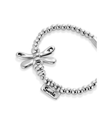 Sterling Silver Plated Dragonfly Elastic Bracelet